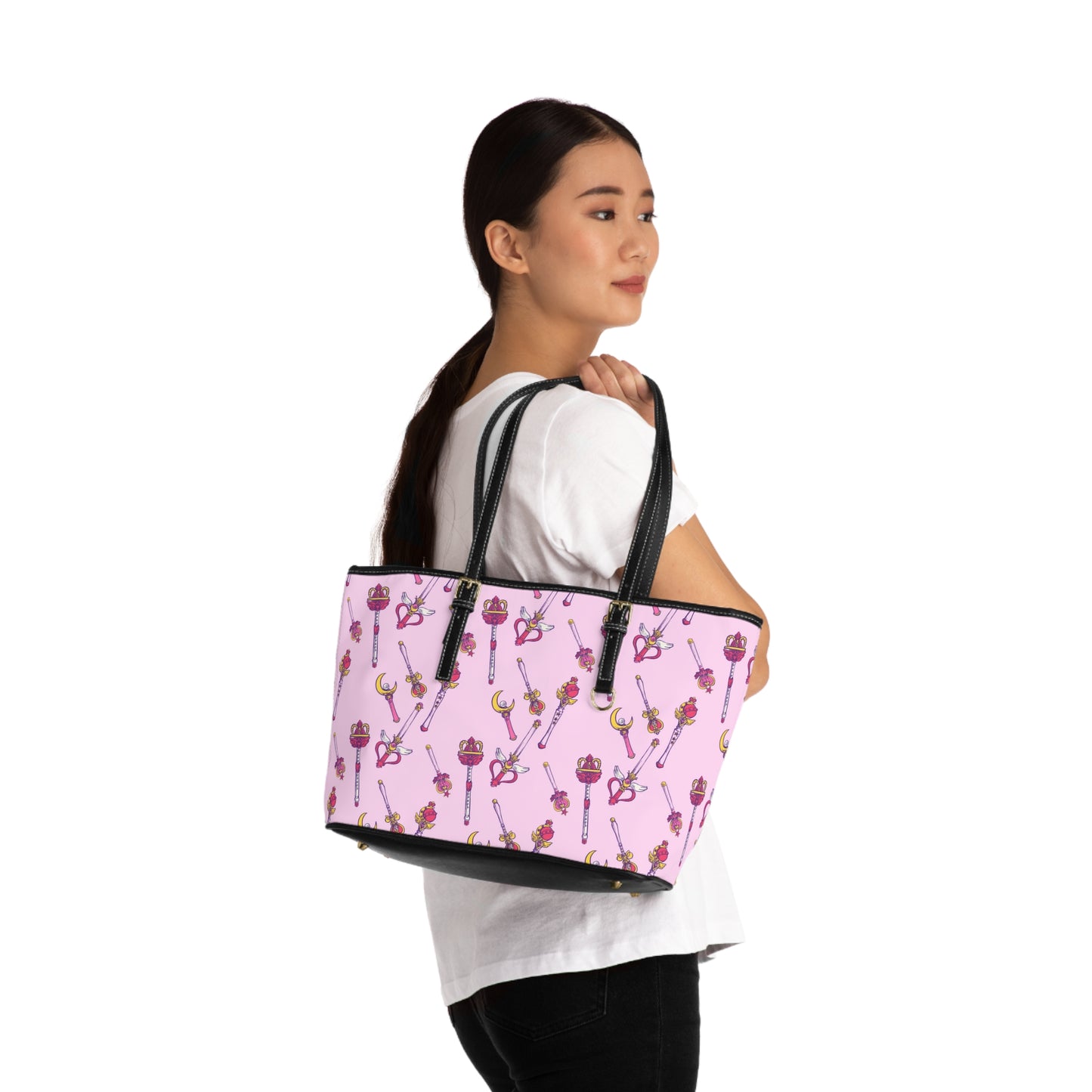 Sailor Moon wands Leather Shoulder Bag