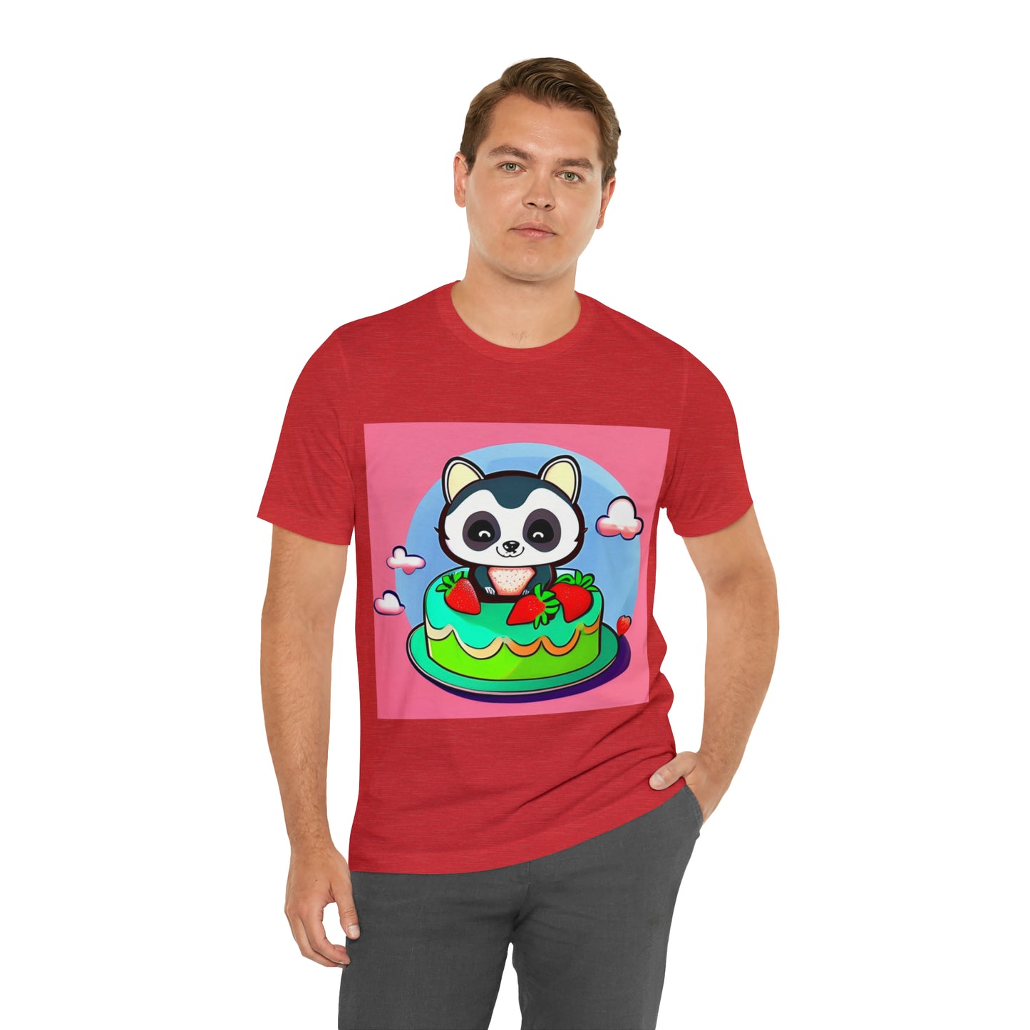 Raccoon Strawberry short cake