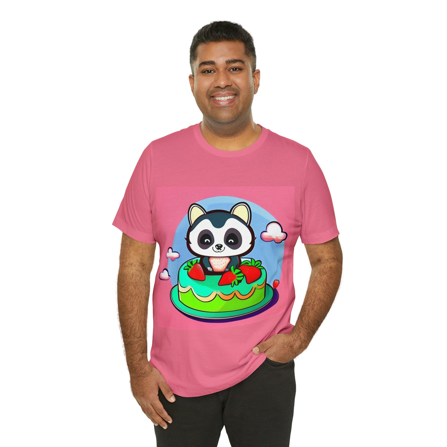 Raccoon Strawberry short cake