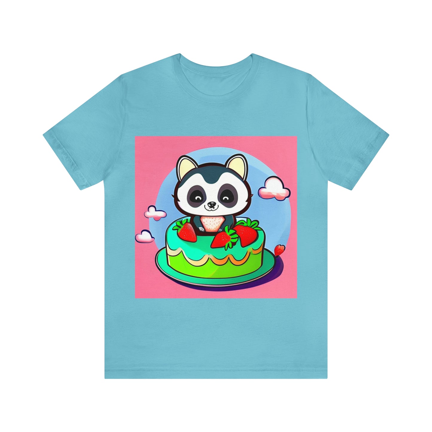 Raccoon Strawberry short cake