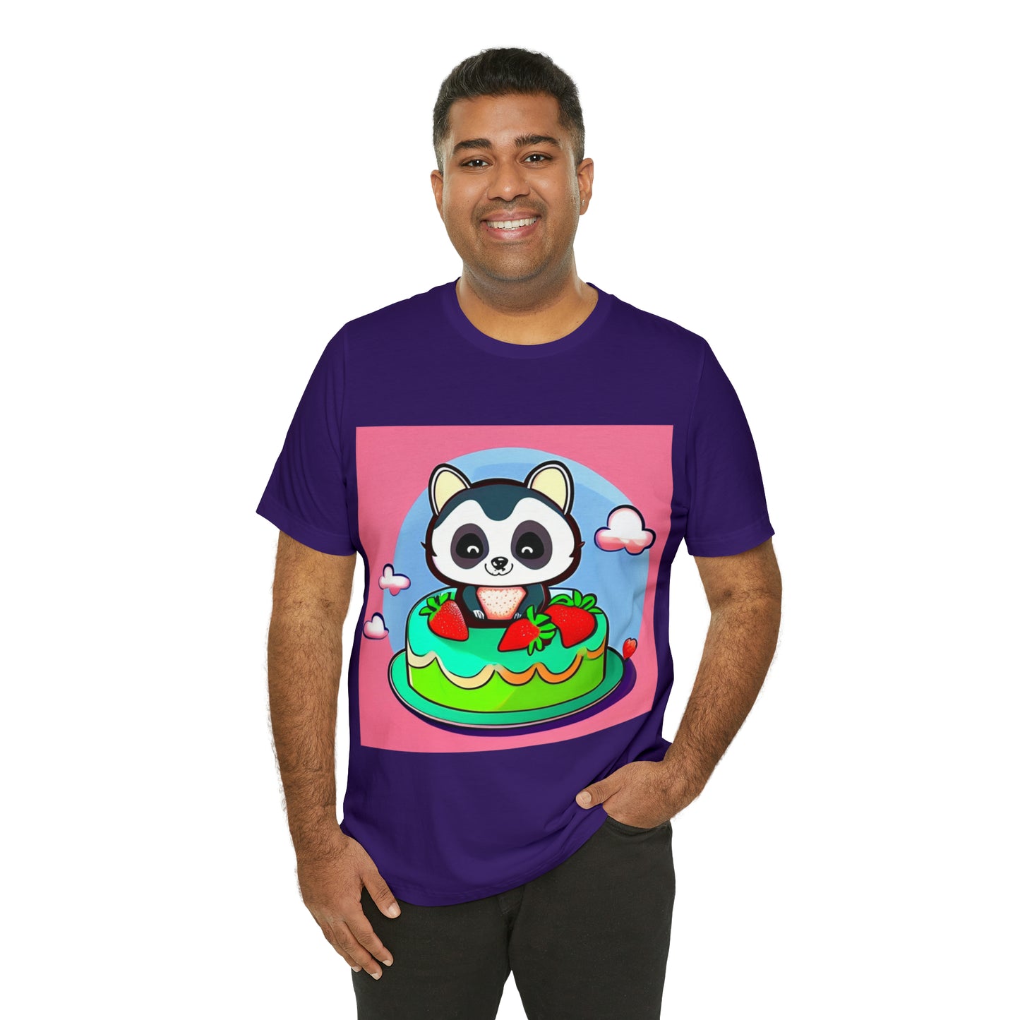 Raccoon Strawberry short cake