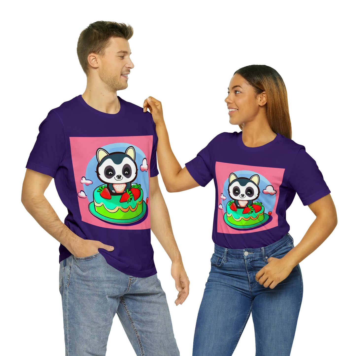 Raccoon Strawberry short cake