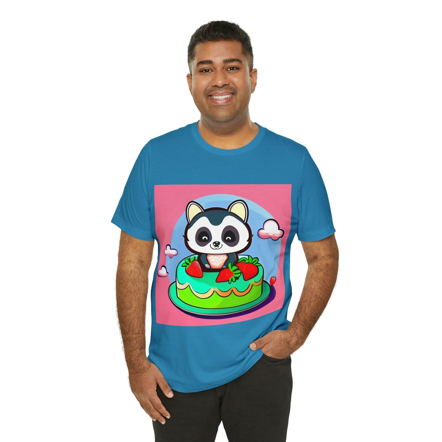 Raccoon Strawberry short cake