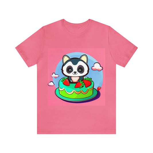 Raccoon Strawberry short cake
