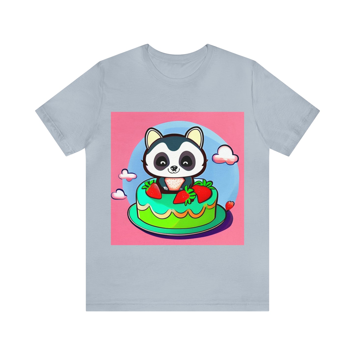Raccoon Strawberry short cake