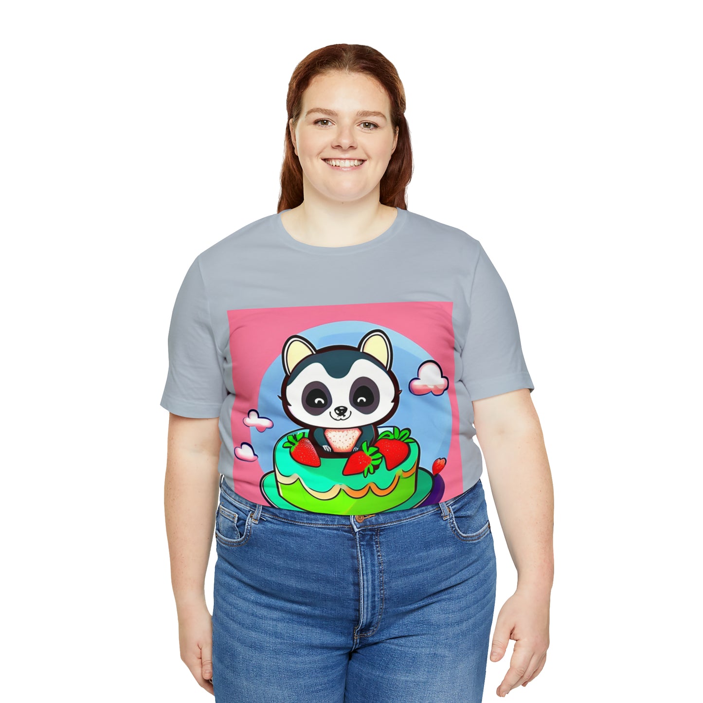 Raccoon Strawberry short cake