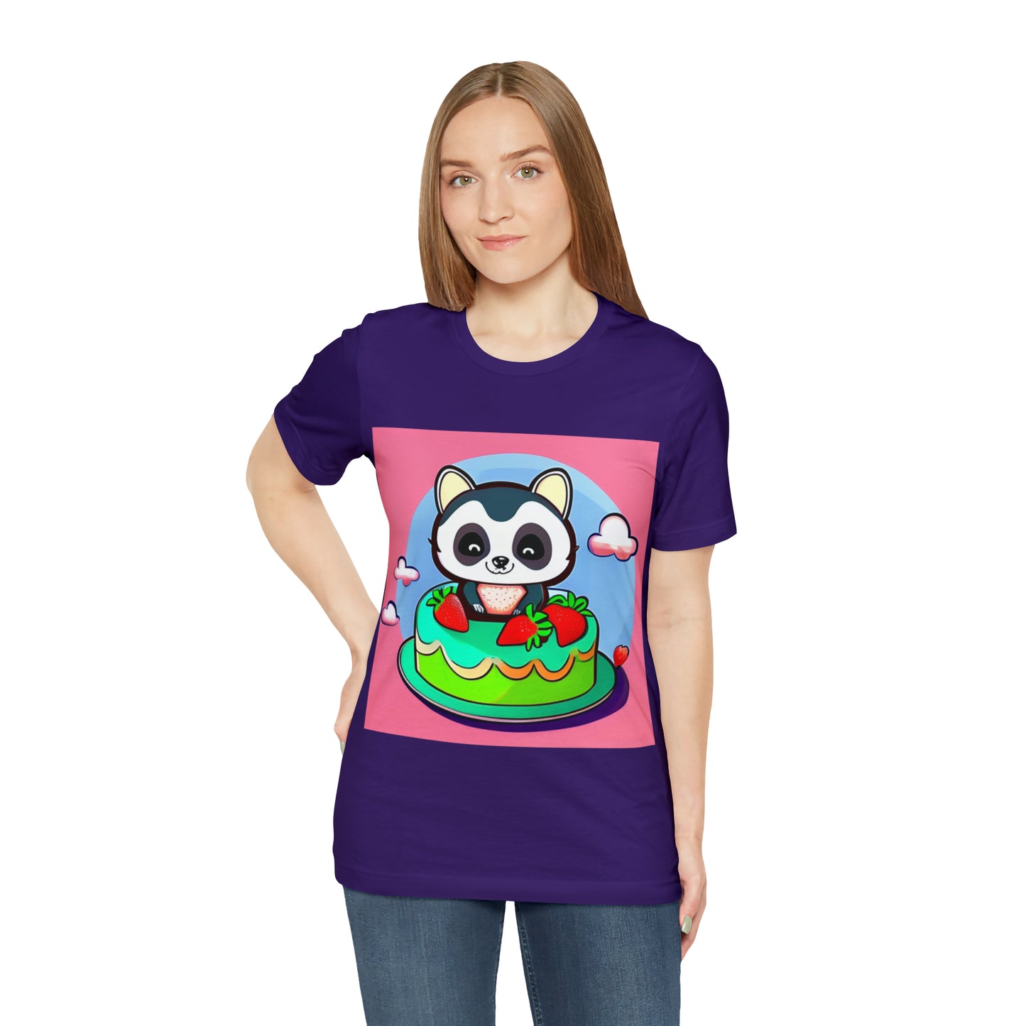 Raccoon Strawberry short cake