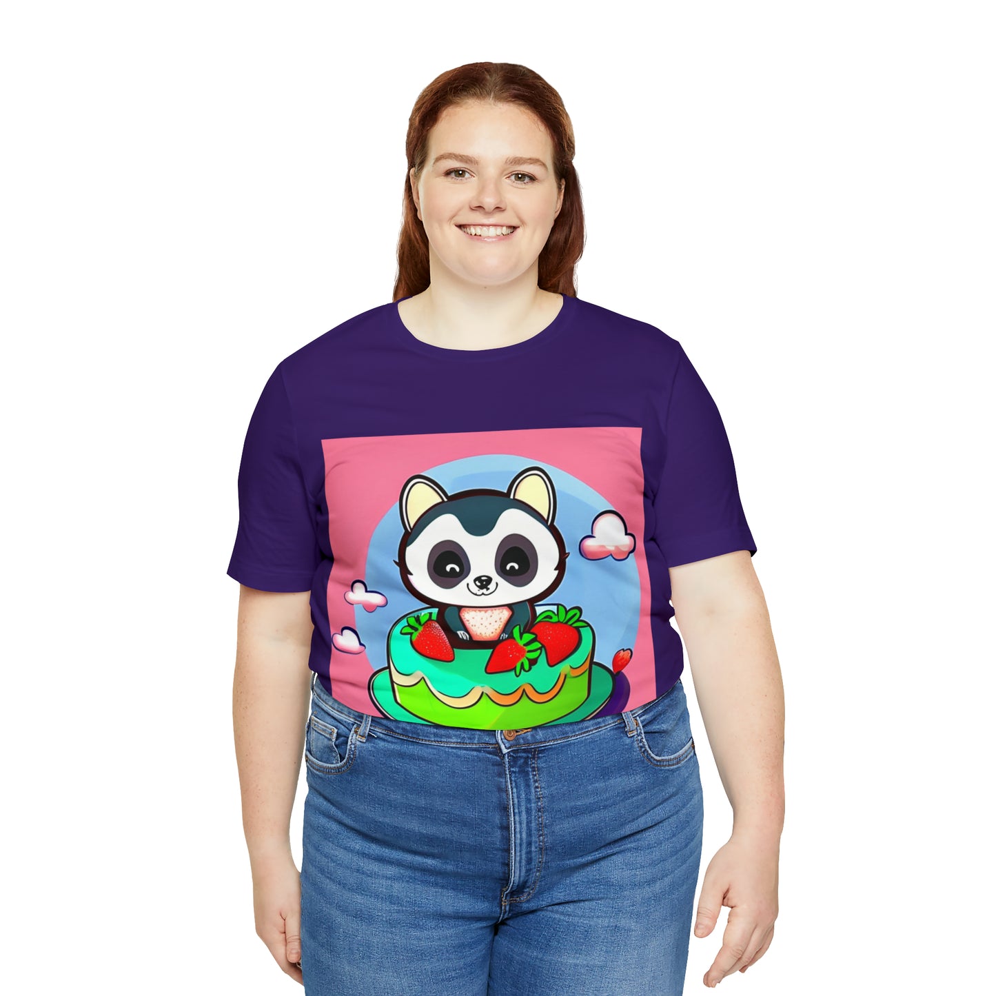 Raccoon Strawberry short cake