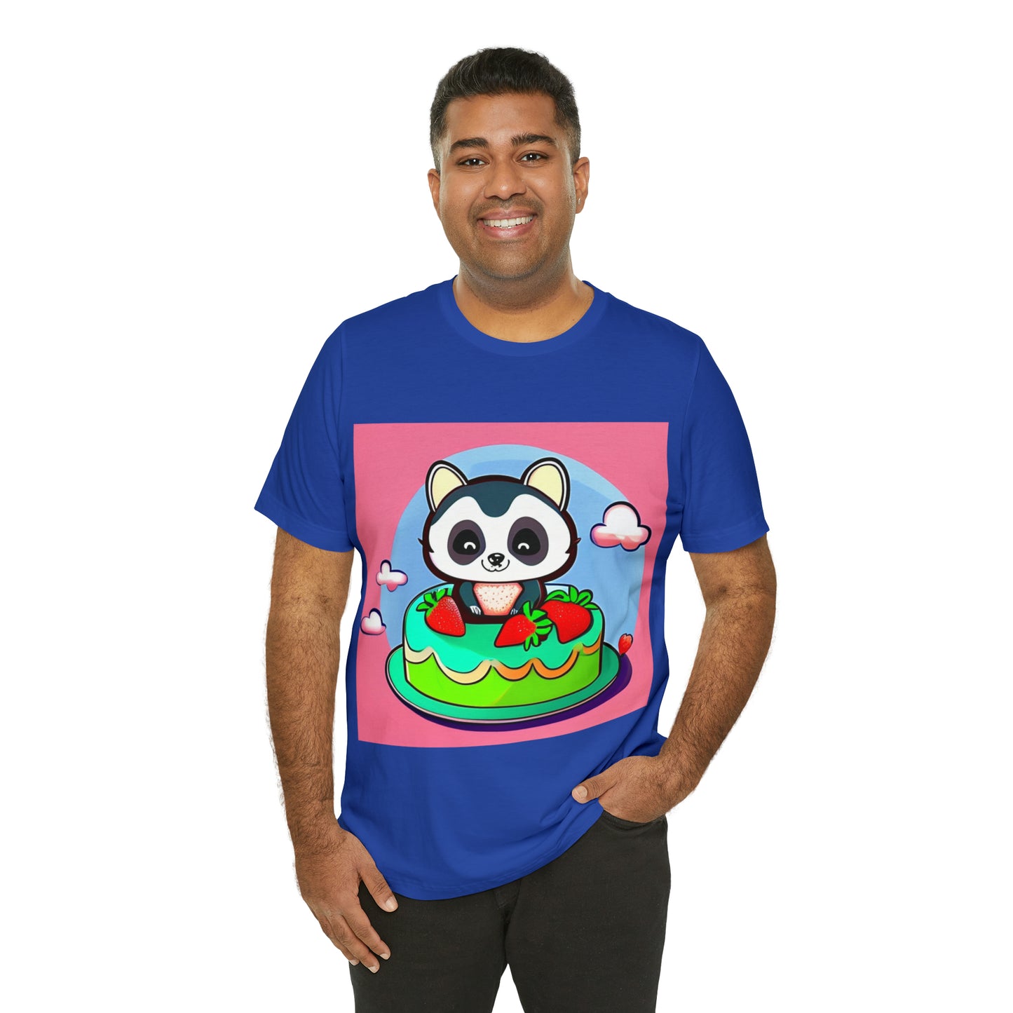 Raccoon Strawberry short cake