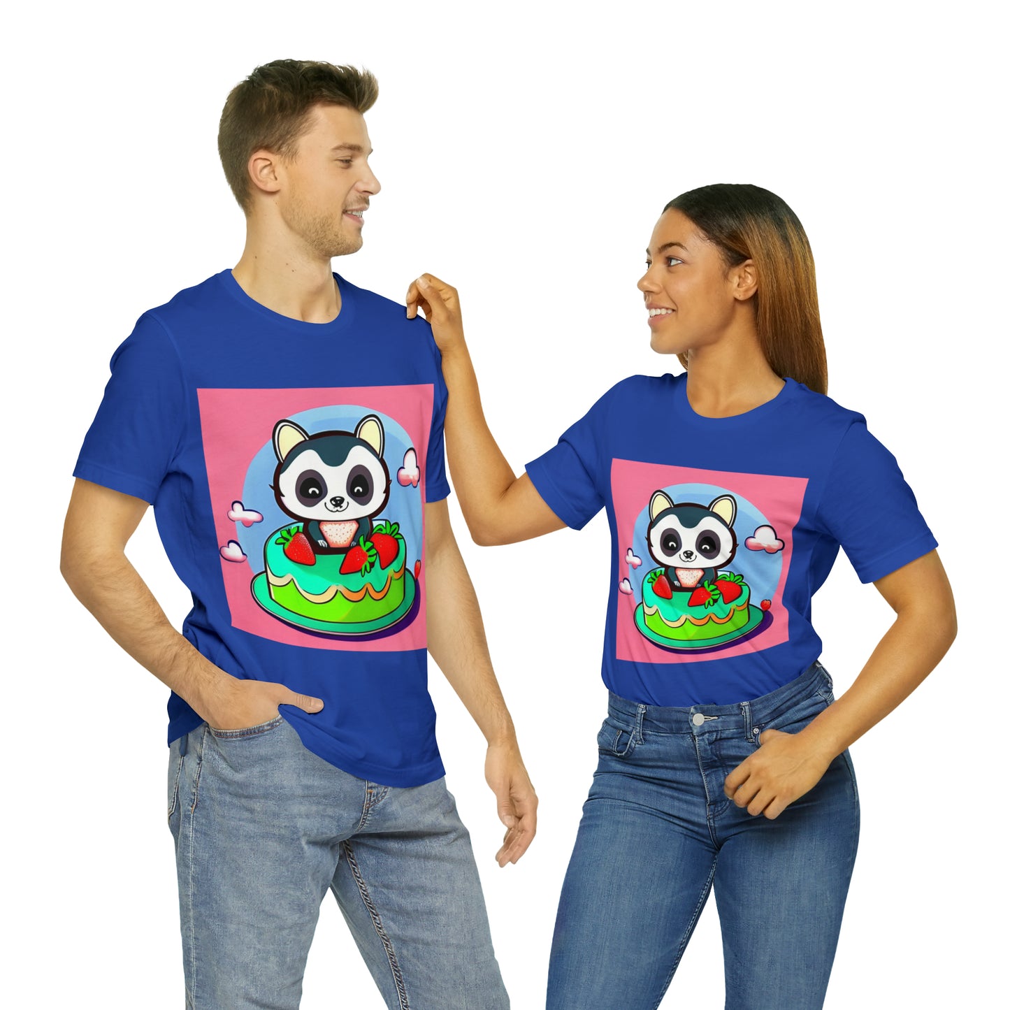 Raccoon Strawberry short cake