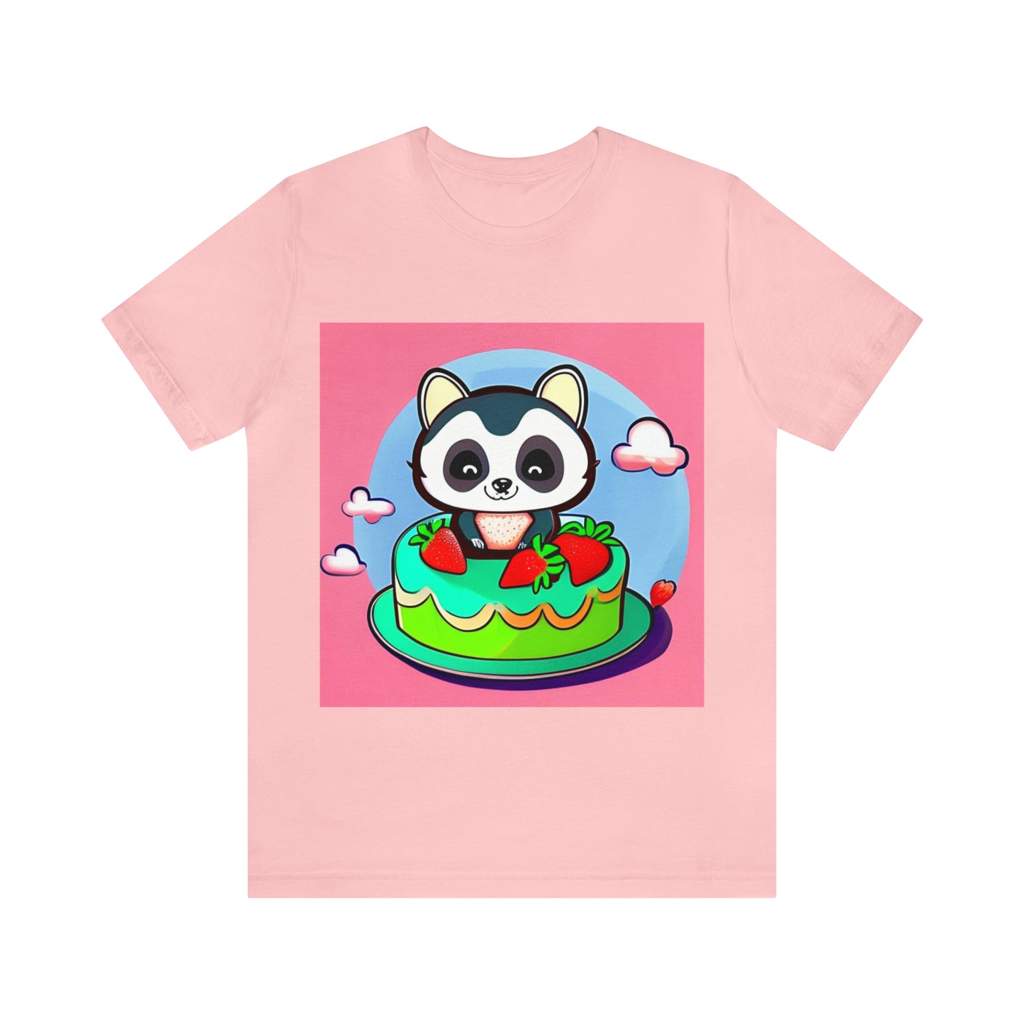 Raccoon Strawberry short cake