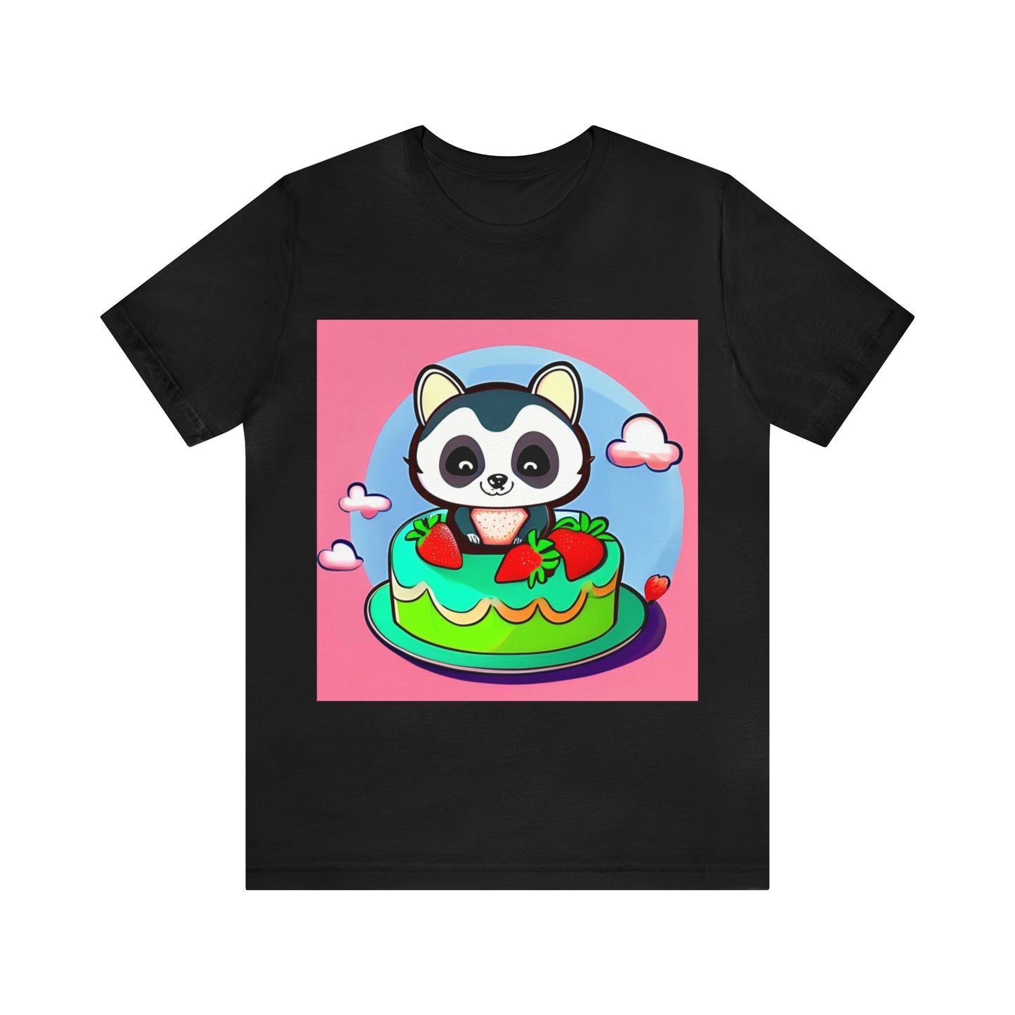 Raccoon Strawberry short cake
