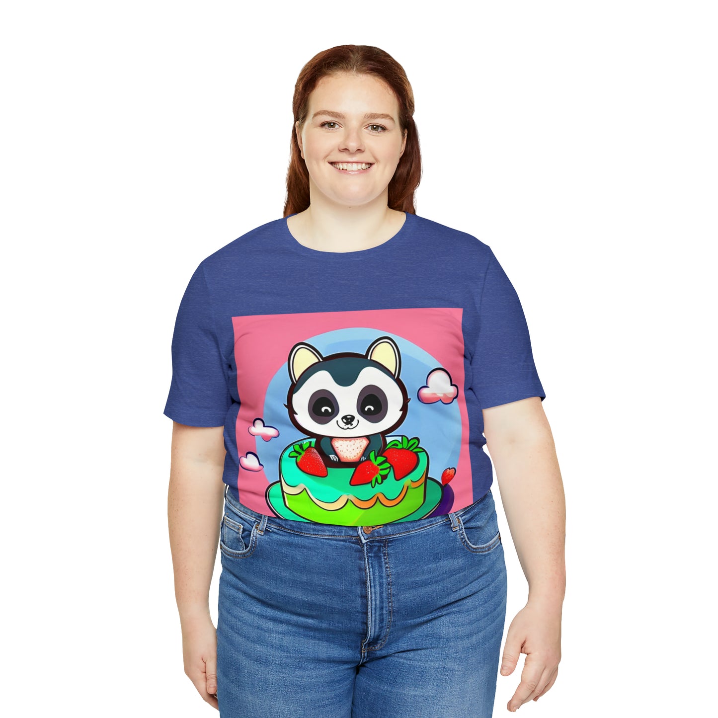 Raccoon Strawberry short cake