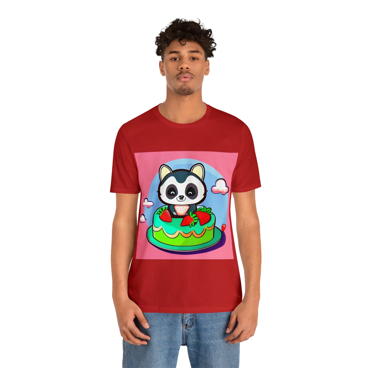 Raccoon Strawberry short cake