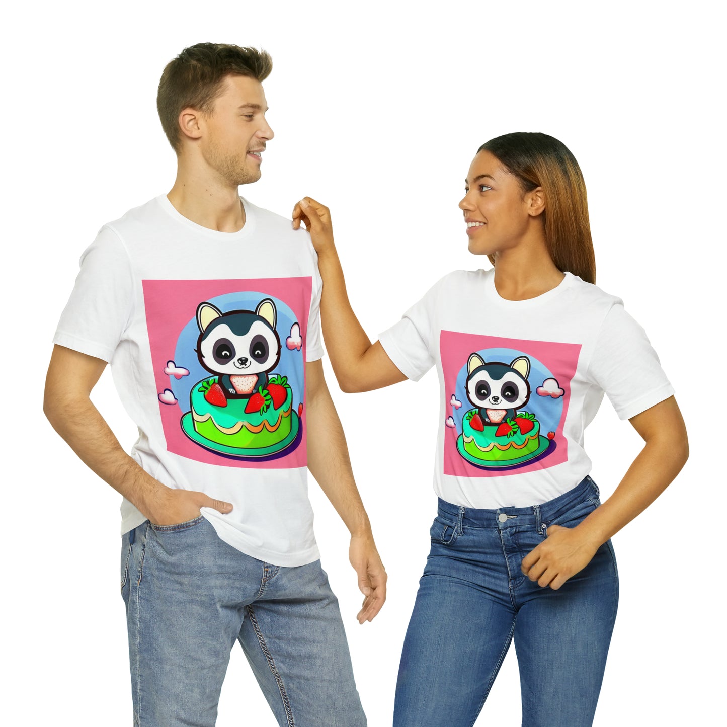 Raccoon Strawberry short cake