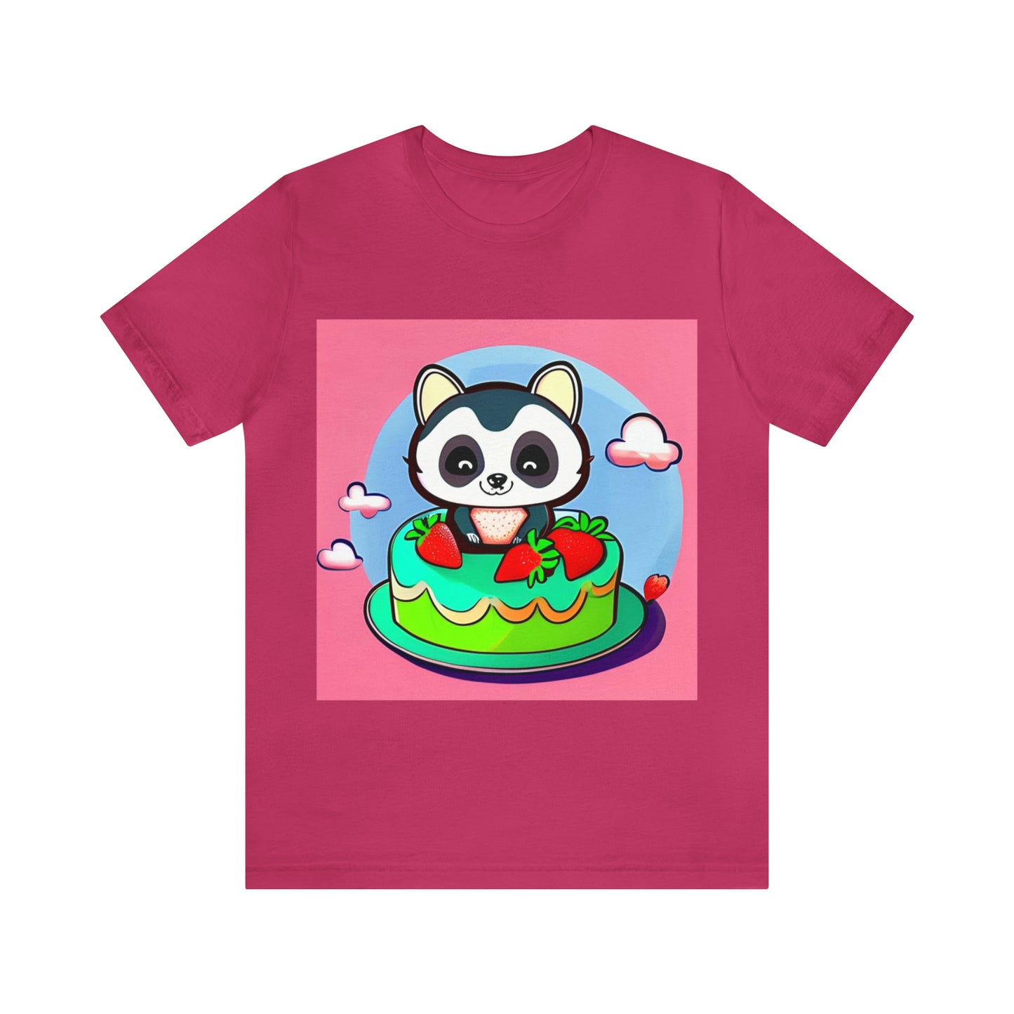 Raccoon Strawberry short cake