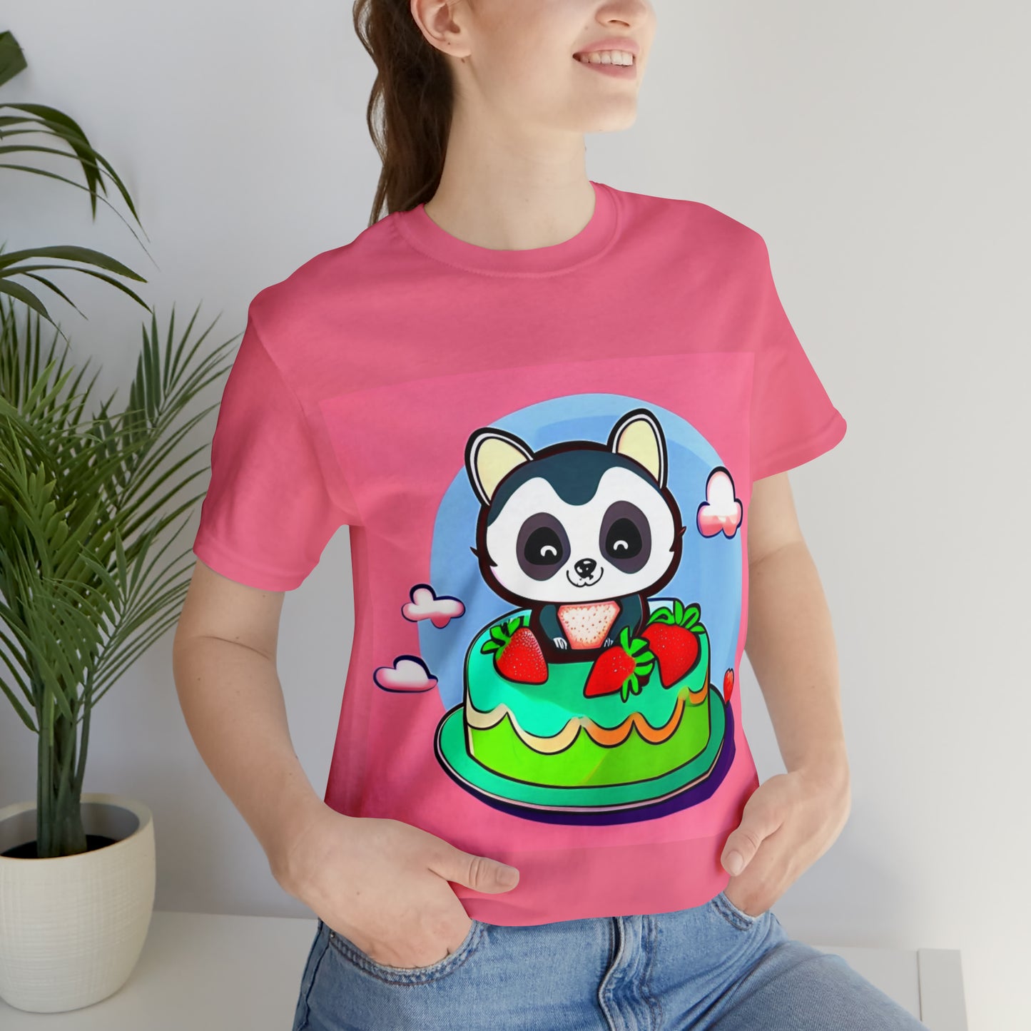 Raccoon Strawberry short cake