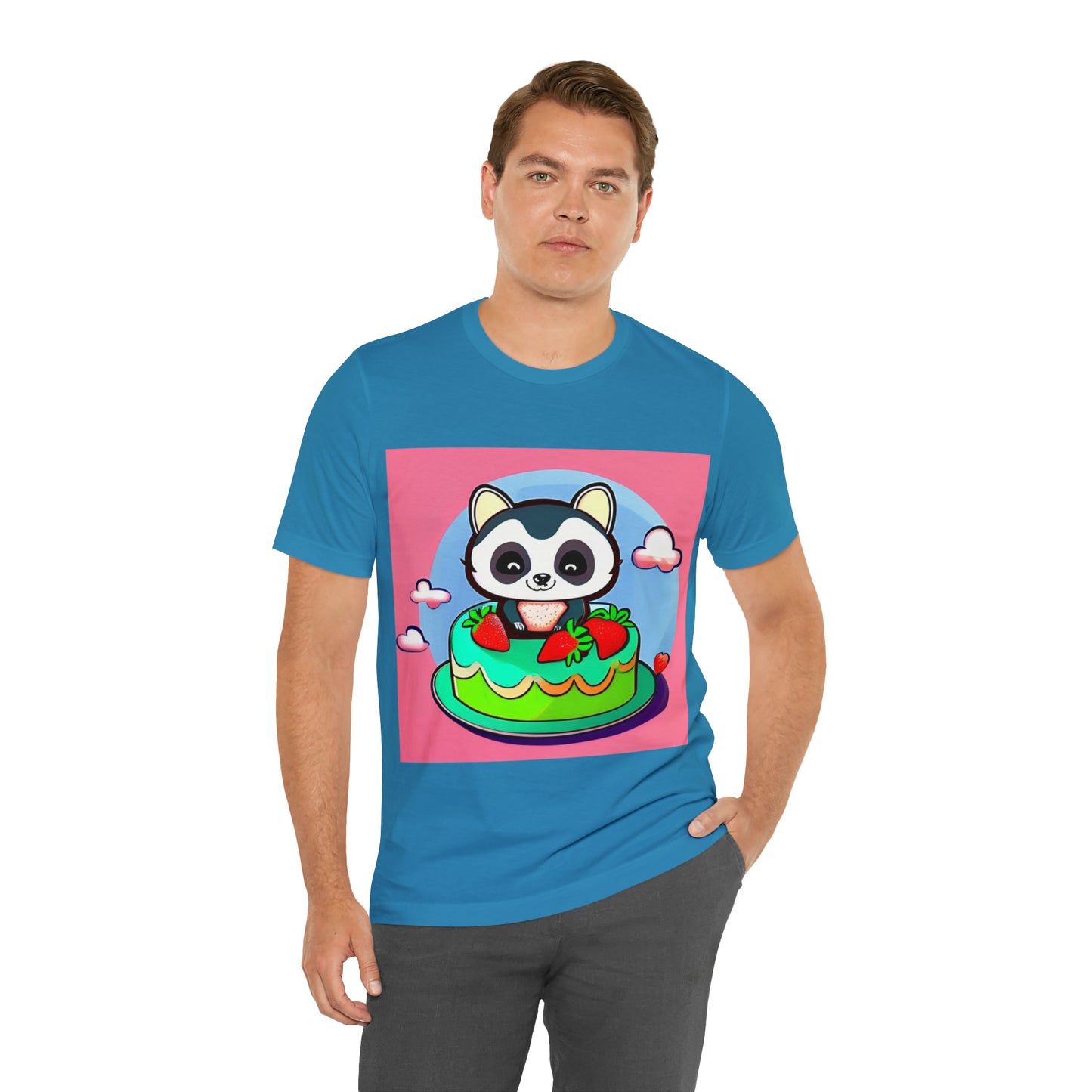 Raccoon Strawberry short cake