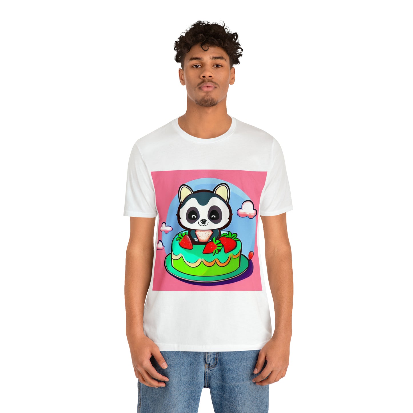 Raccoon Strawberry short cake