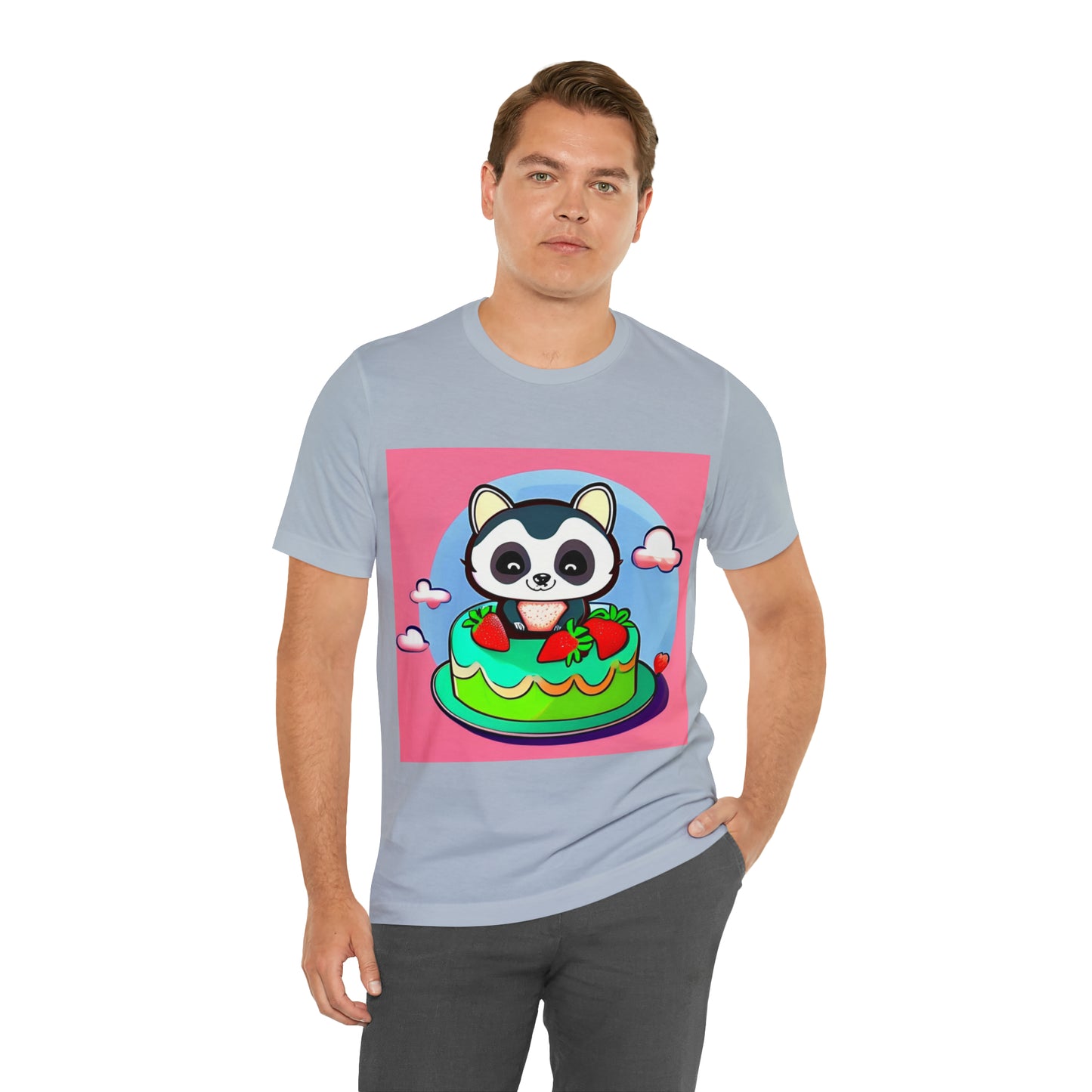 Raccoon Strawberry short cake