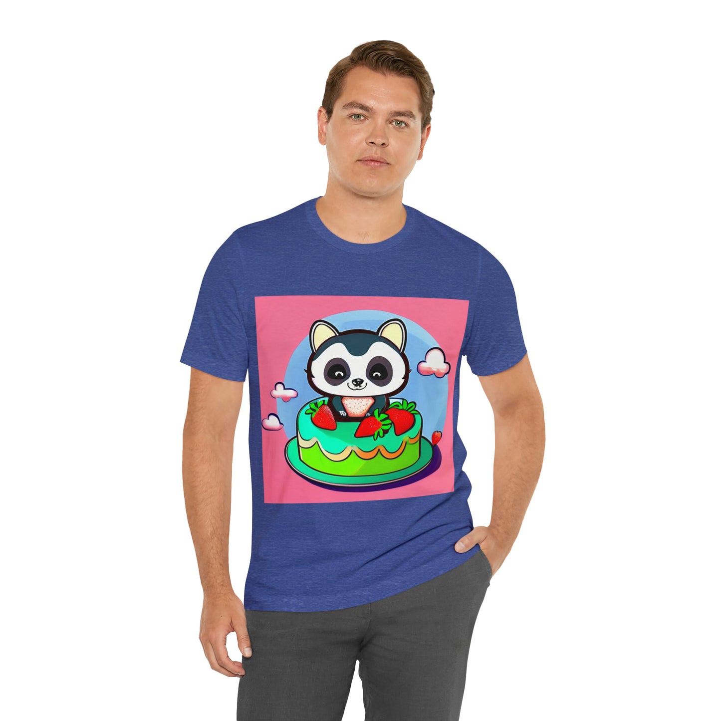 Raccoon Strawberry short cake