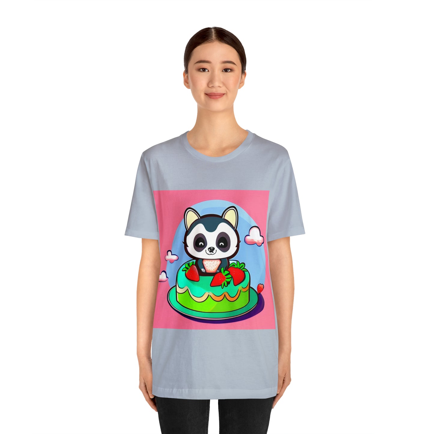 Raccoon Strawberry short cake
