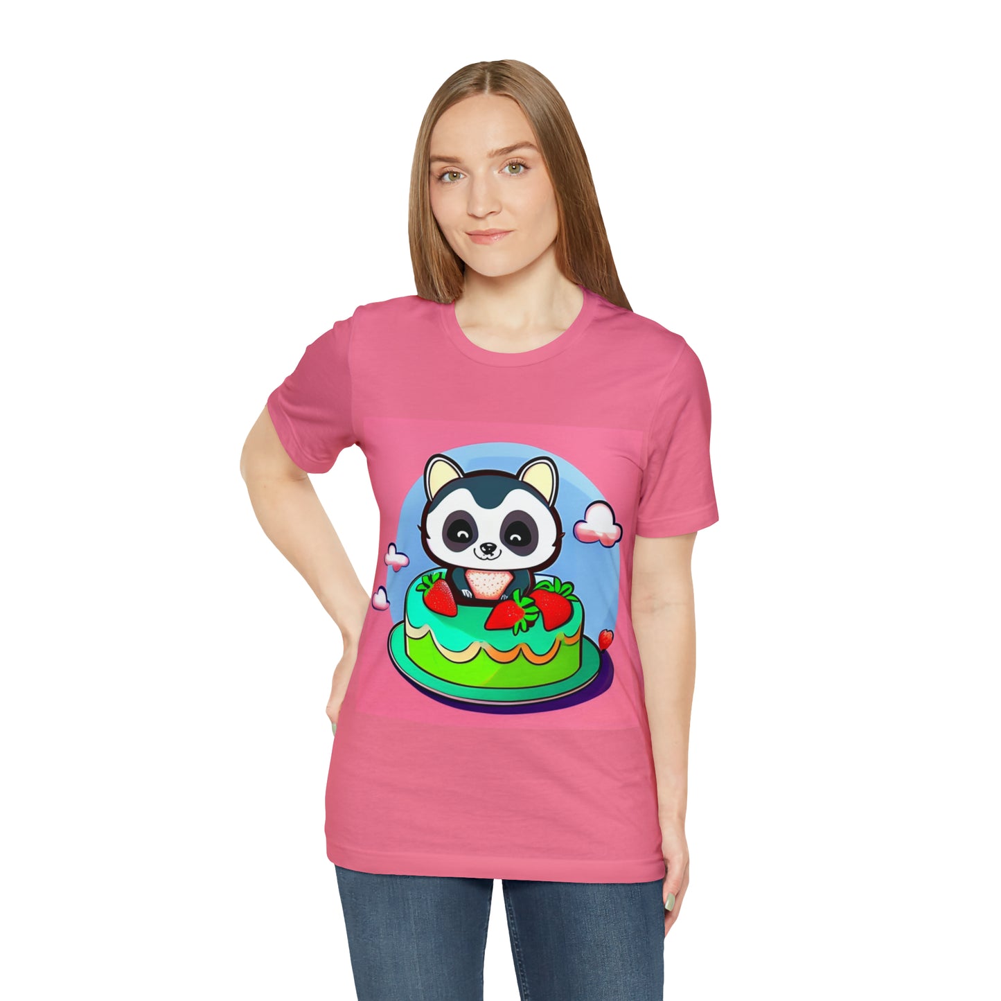 Raccoon Strawberry short cake
