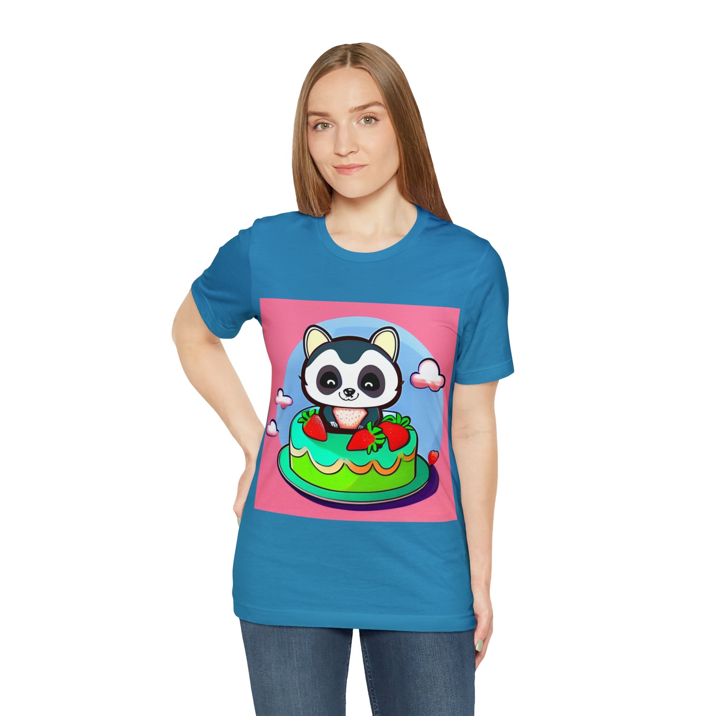 Raccoon Strawberry short cake