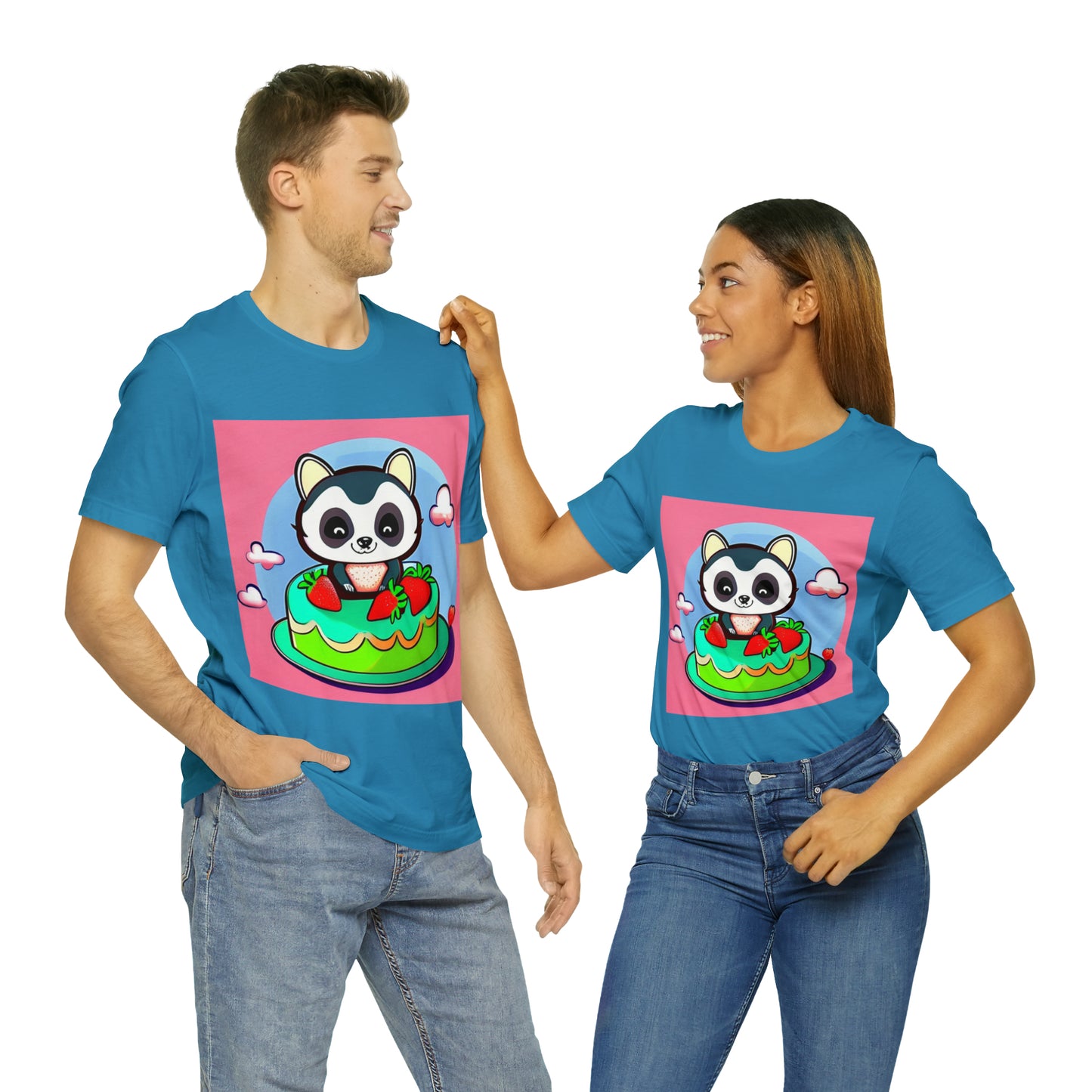 Raccoon Strawberry short cake