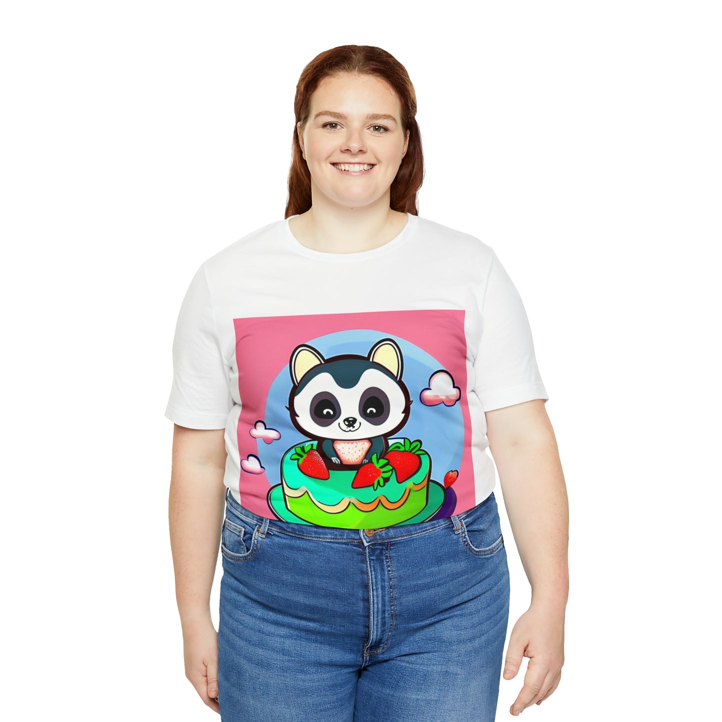 Raccoon Strawberry short cake