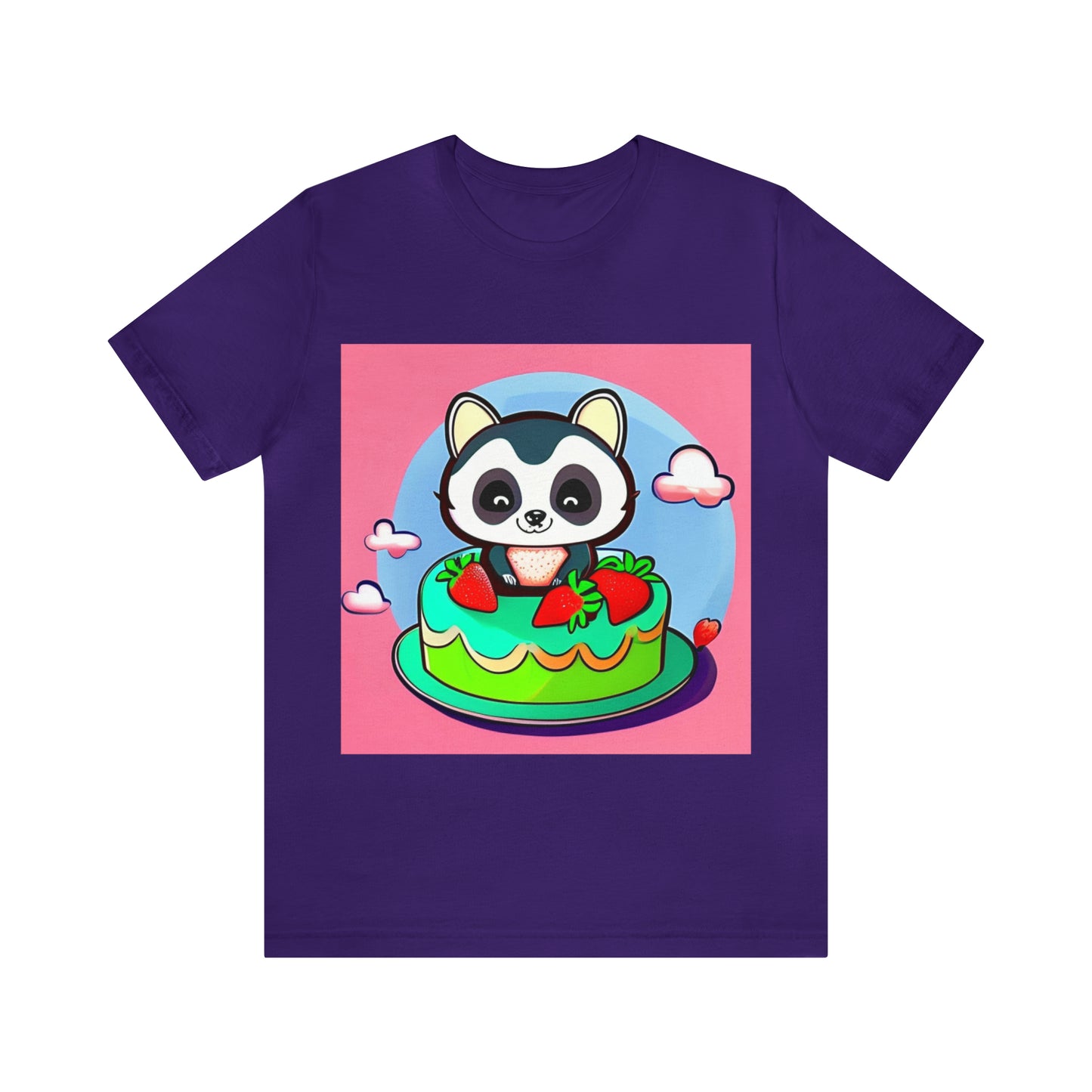 Raccoon Strawberry short cake