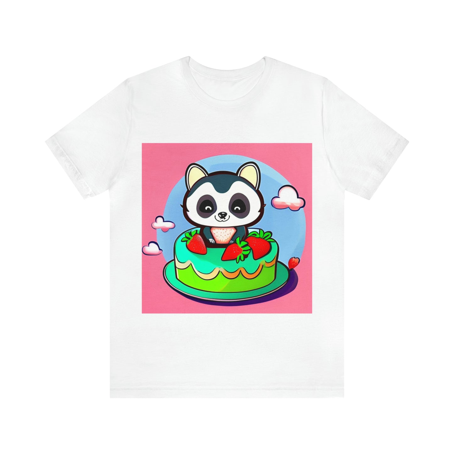 Raccoon Strawberry short cake