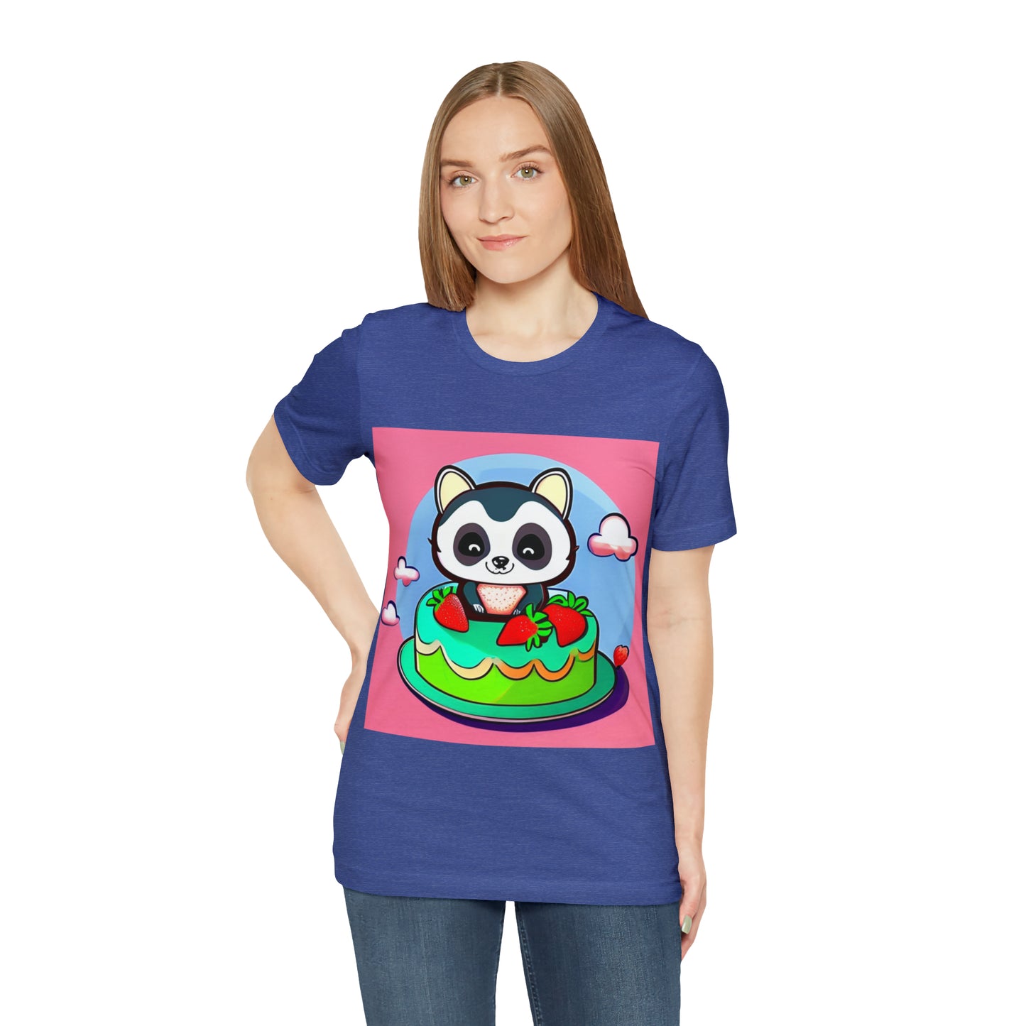 Raccoon Strawberry short cake