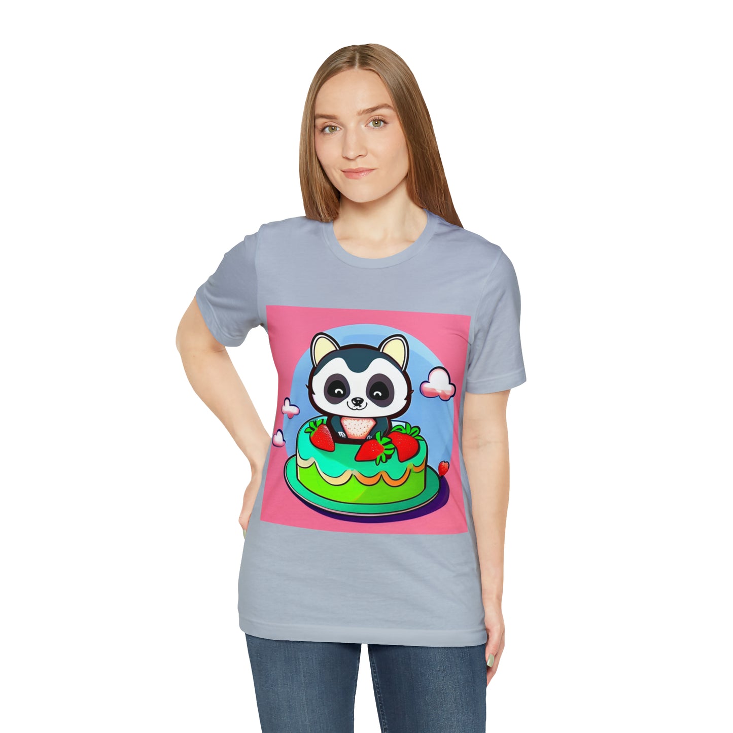 Raccoon Strawberry short cake
