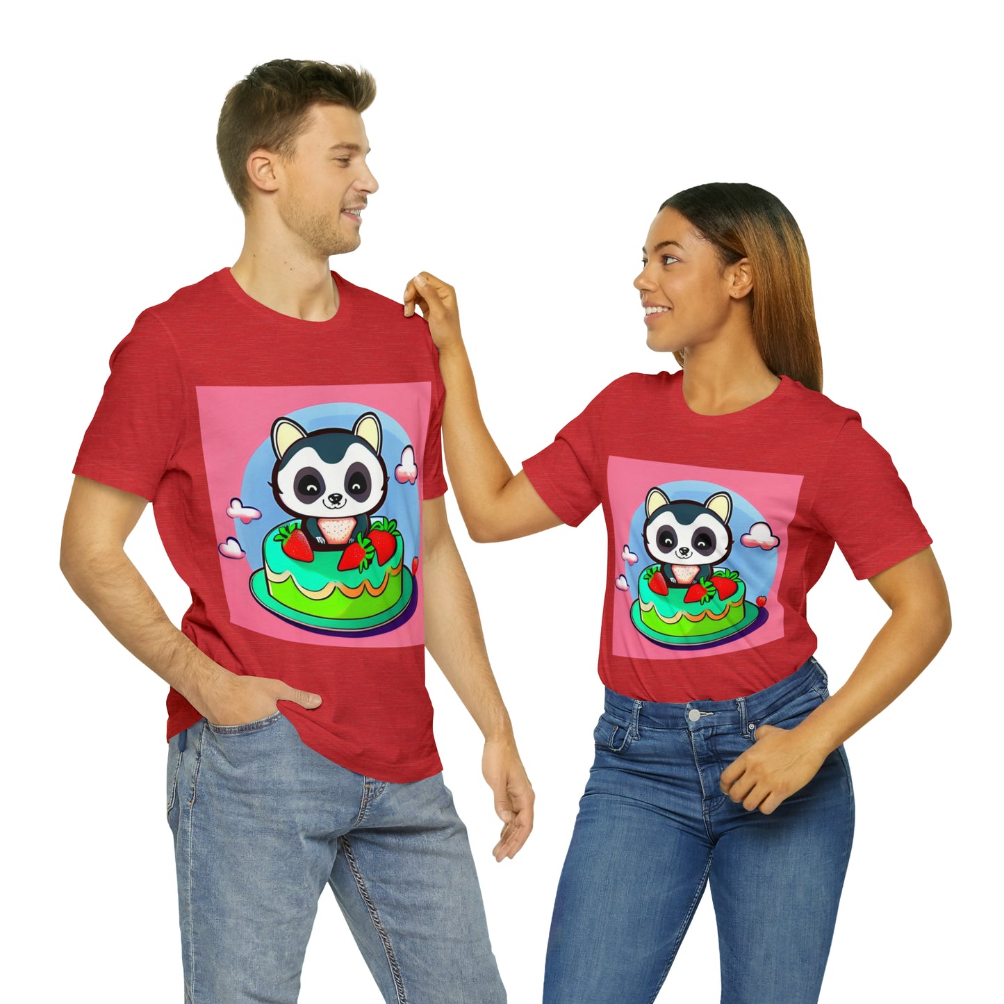 Raccoon Strawberry short cake