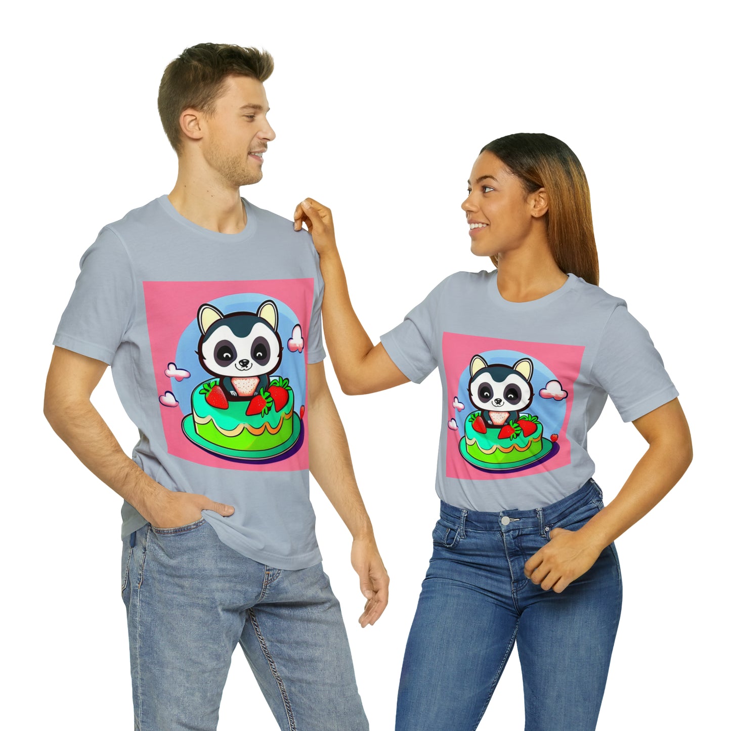 Raccoon Strawberry short cake