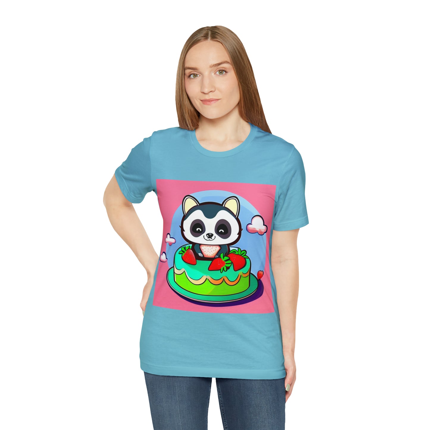 Raccoon Strawberry short cake
