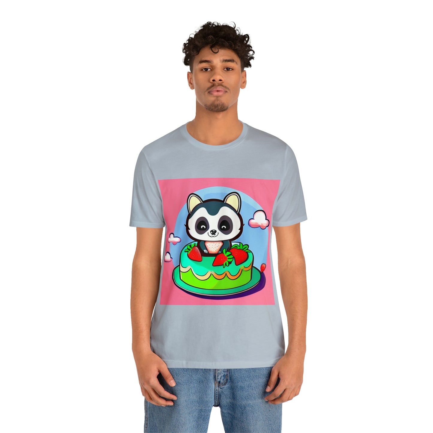 Raccoon Strawberry short cake
