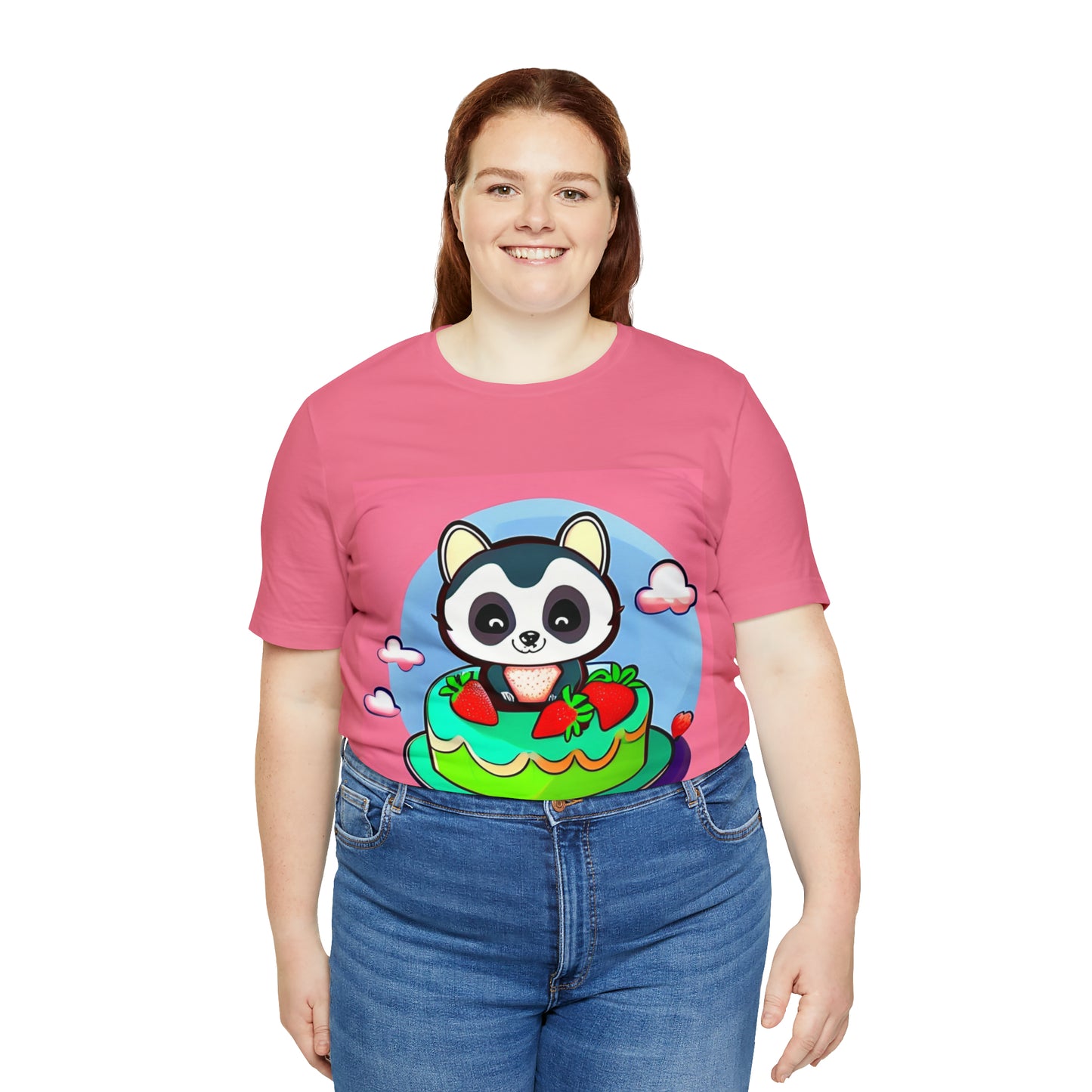 Raccoon Strawberry short cake