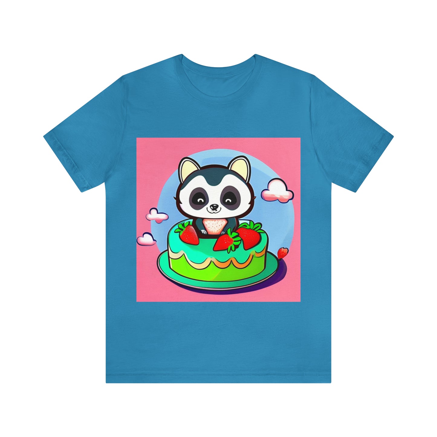 Raccoon Strawberry short cake