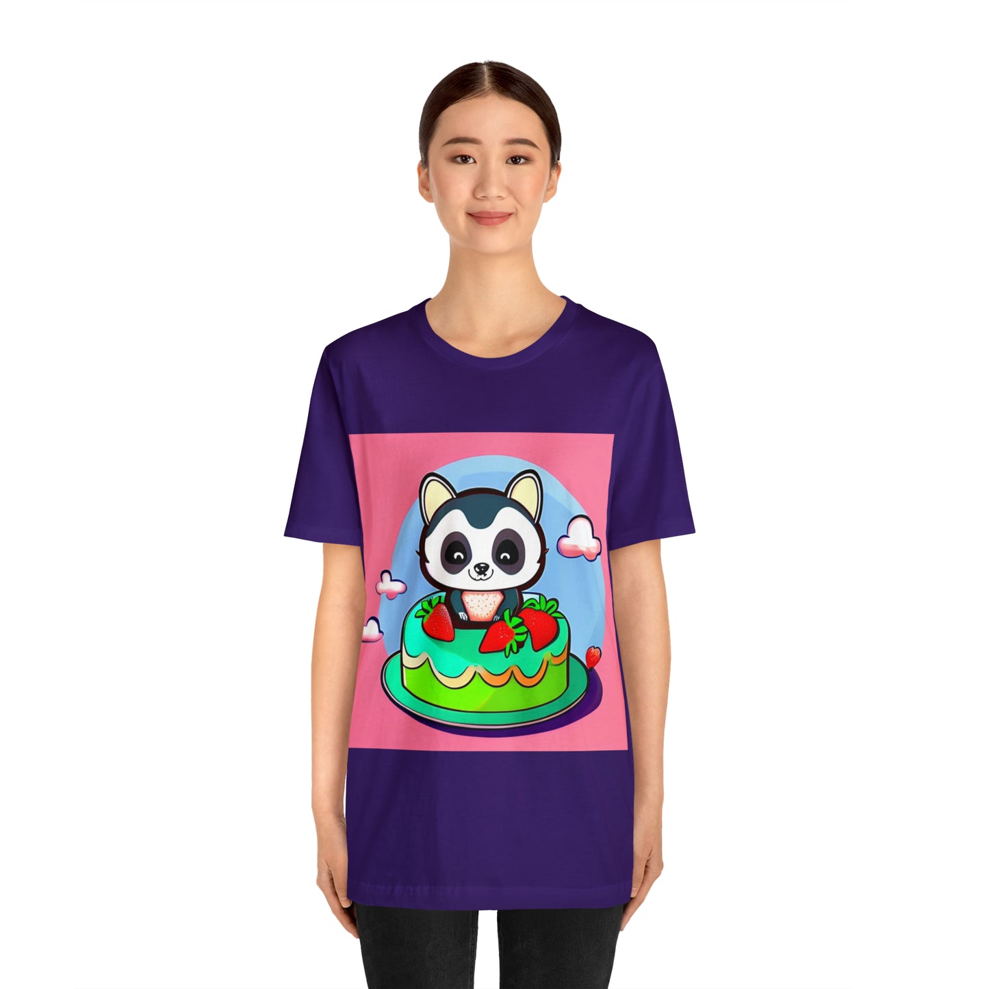 Raccoon Strawberry short cake