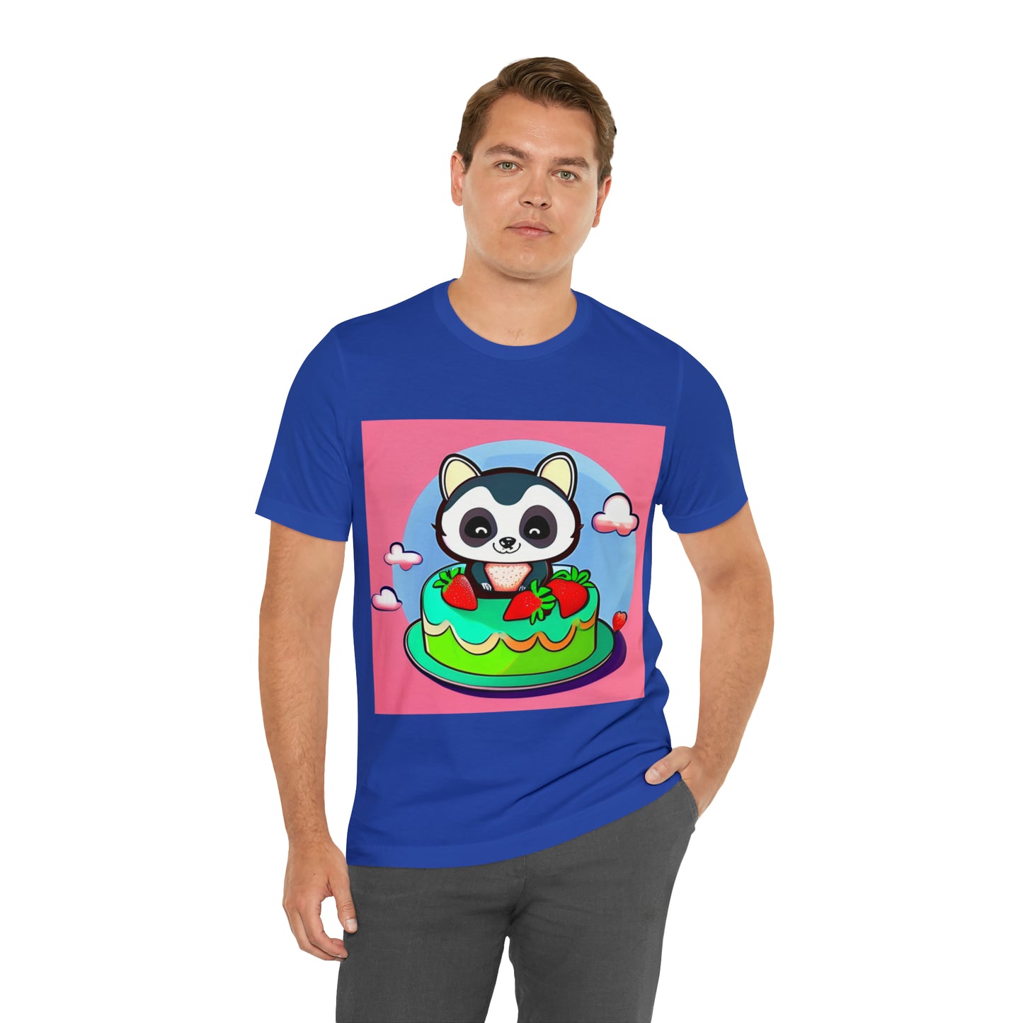 Raccoon Strawberry short cake
