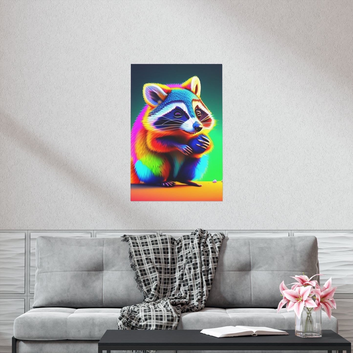 Raccoon vibes poster