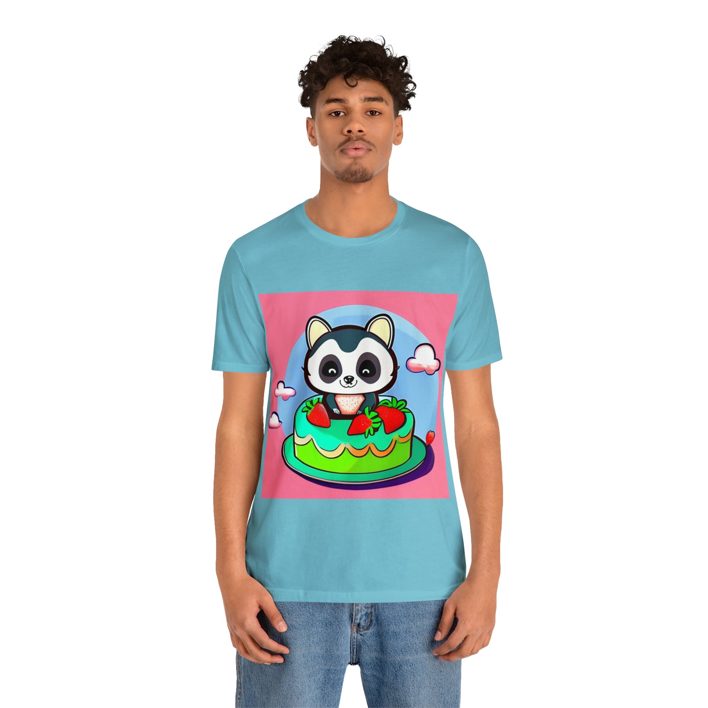 Raccoon Strawberry short cake