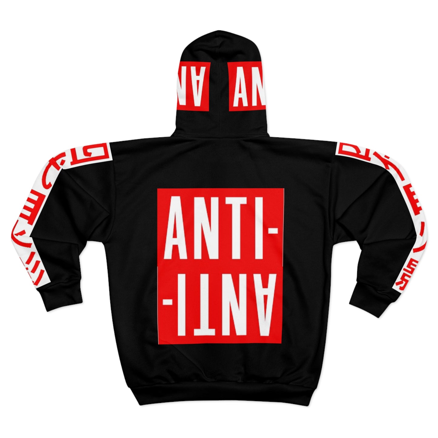 Anti Anti Unisex Zip Hoodie (AOP)
