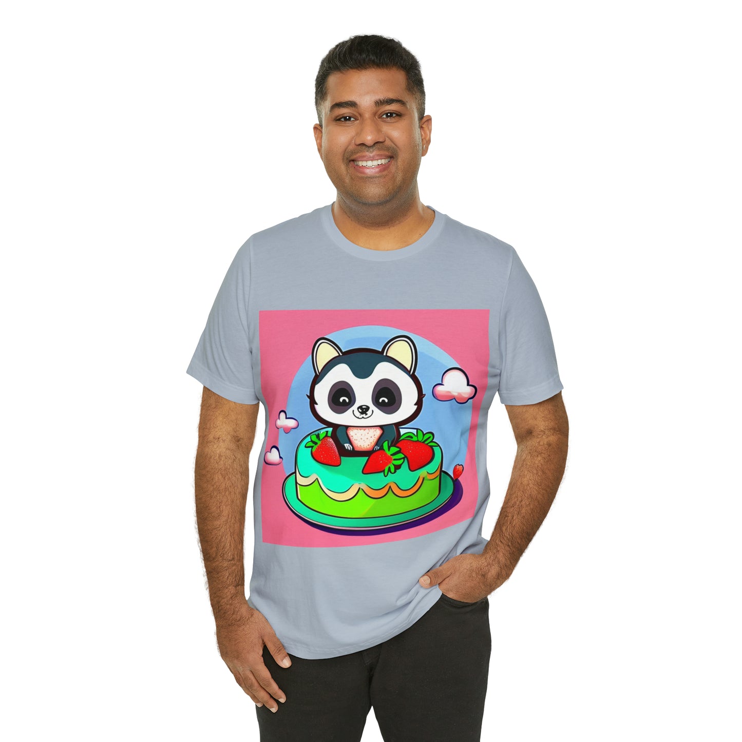 Raccoon Strawberry short cake
