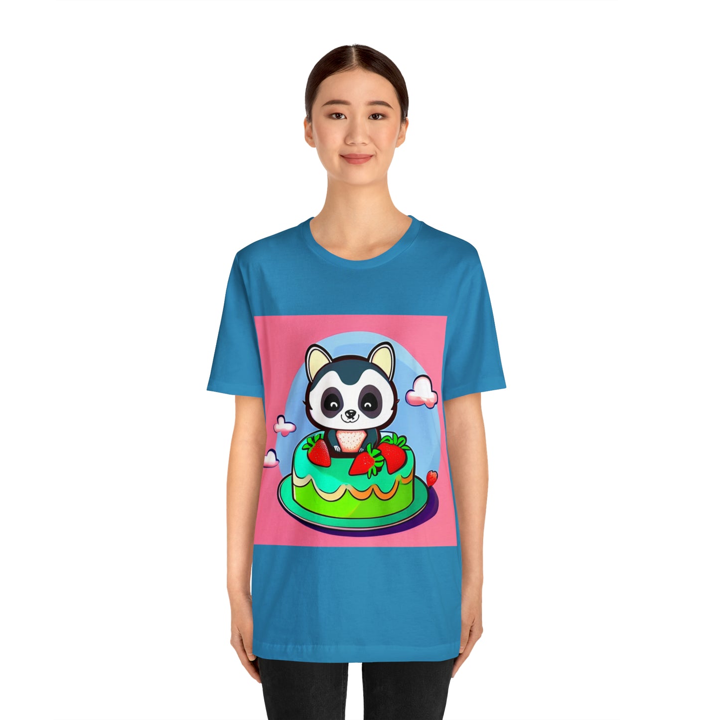 Raccoon Strawberry short cake