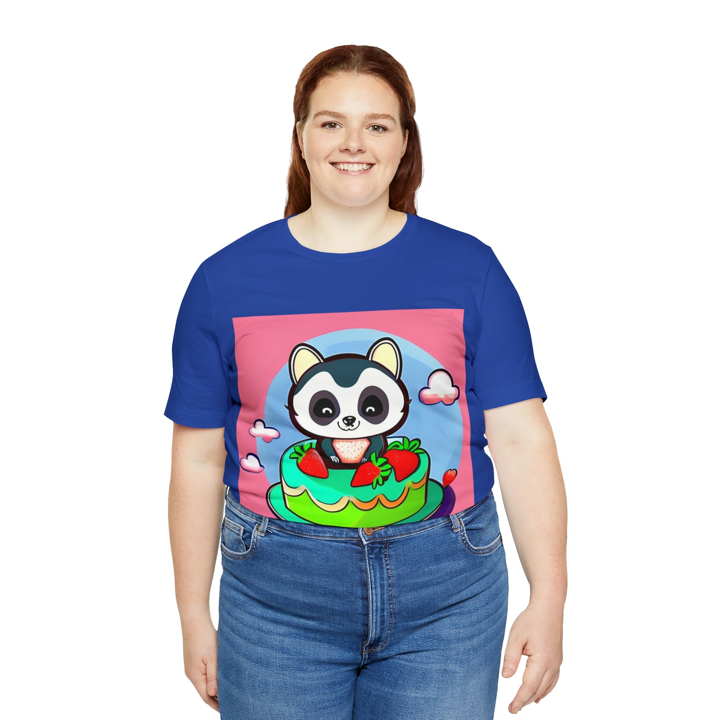 Raccoon Strawberry short cake