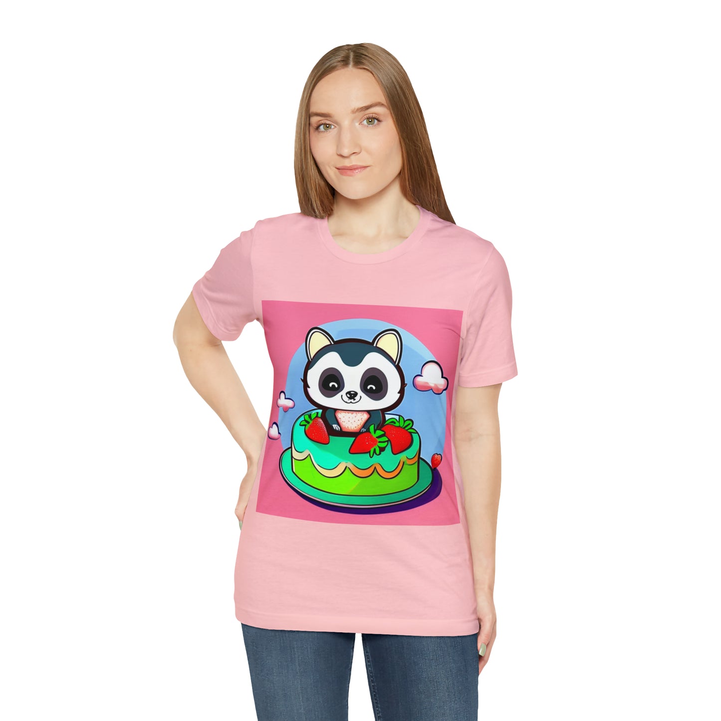 Raccoon Strawberry short cake