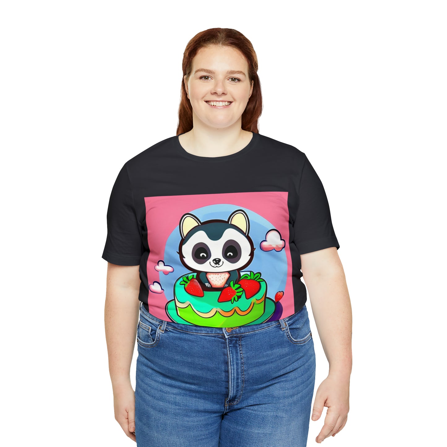 Raccoon Strawberry short cake